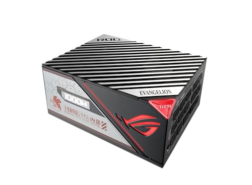 ASUS ROG Thor 1000W Platinum II EVA Edition V2 (Fully Modular Power Supply, 80+ Platinum, Lambda A++ Certified, 135mm PWM Fan, 0dB Mode, OLED Panel, Sleeved Cables, Aura Sync, 10 Year Warranty)