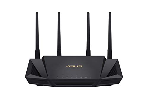 ASUS RT-AX3000 Ultra-Fast Dual Band Gigabit Wireless Router - Next Gen WiFi 6, Adaptive QoS, and AiProtection by Trend Micro