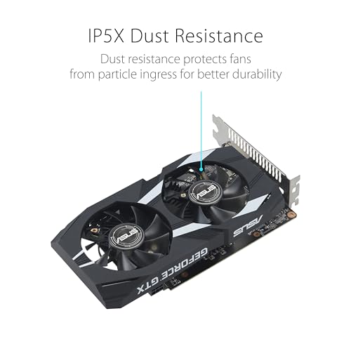 ASUS Dual GeForce GTX 1650 4GB GDDR5, IP5X, Auto-Extreme Technology, 144-Hour Validation Program, HDMI 2.0, DP 1.4