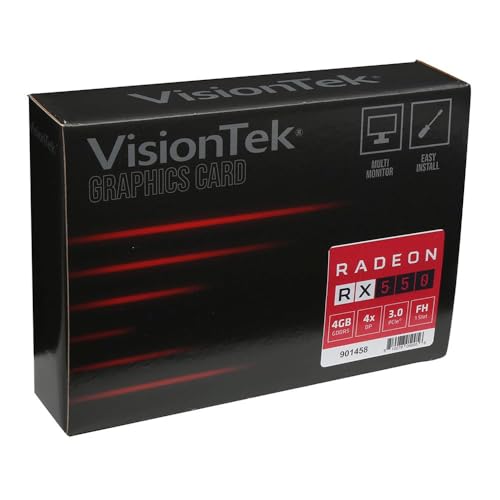 VisionTek Radeon RX 550 4GB GDDR5 4K Monitor Graphics Card
