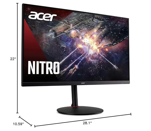 Acer Nitro XV322QU Pbmiipprzx 31.5" WQHD 2560 x 1440 IPS Gaming Monitor | AMD FreeSync Premium | Up to 165Hz | 1ms (VRB) | DisplayHDR400 | 99% sRGB | 2 x Display Port 1.4 & 2 x HDMI 2.0