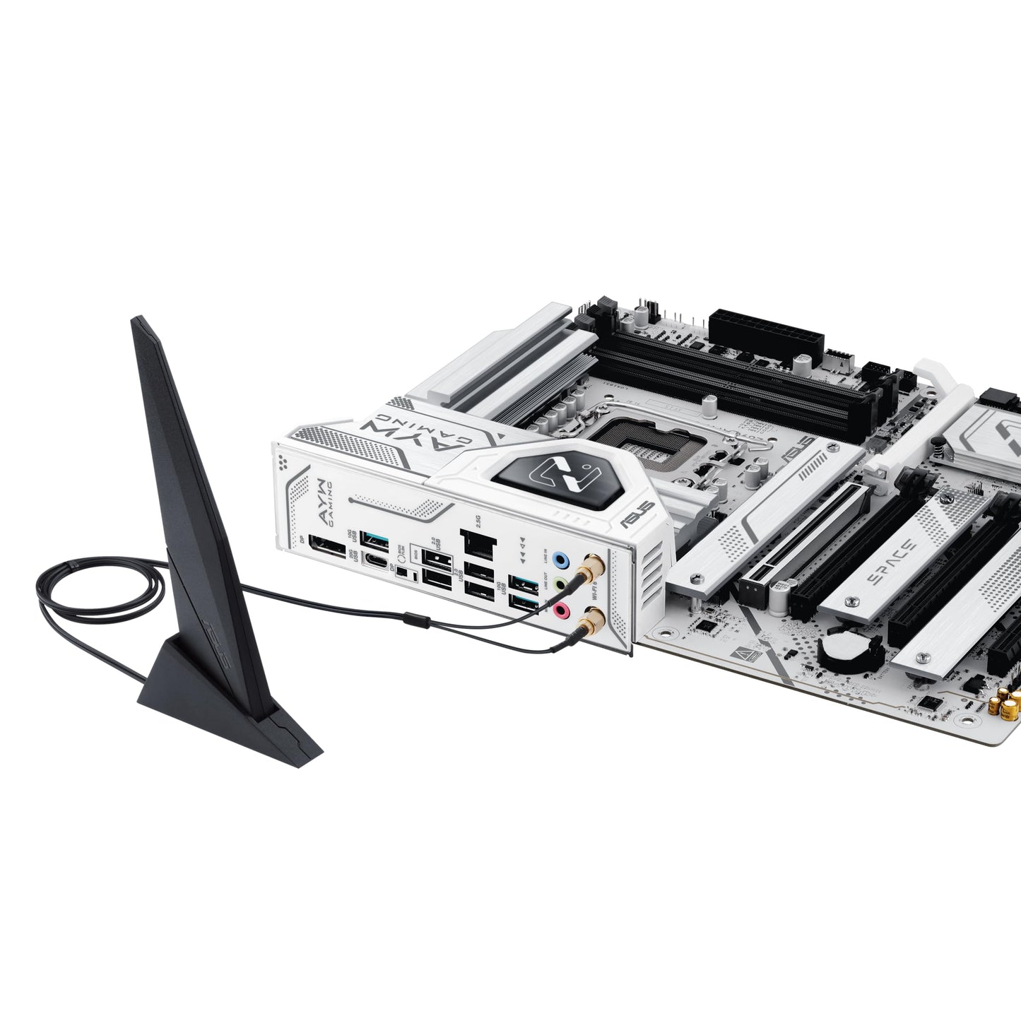 ASUS Z890 AYW Gaming WiFi W ATX Z890 Motherboard, Intel® Core™ Ultra Series 2 Ready, Advanced AI PC-Ready, 16+1+2+1 Stages, DDR5, PCIe® 5.0, Thunderbolt™ 4, USB Type-C®, 4 x M.2, Wi-Fi 7, 2.5Gb LAN