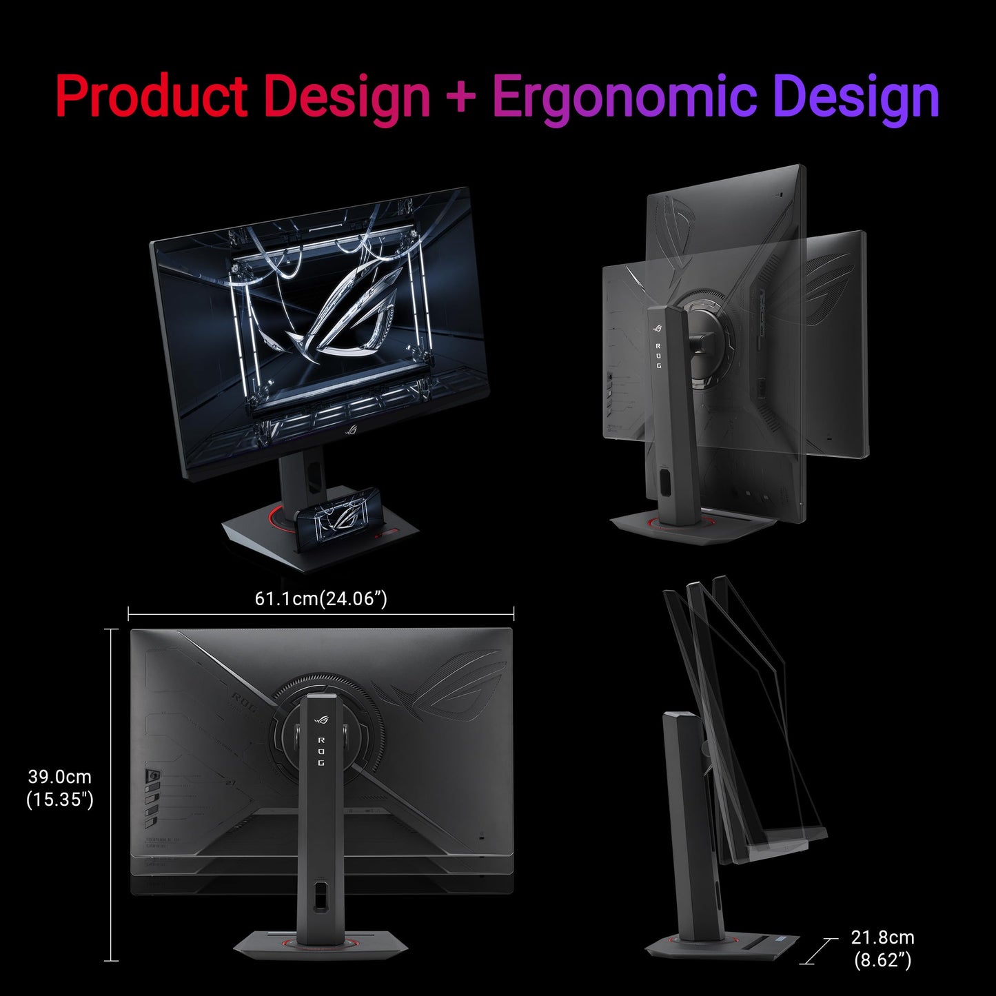 ASUS ROG Strix 27” 1440P USB-C Curved HDR Gaming Monitor (XG27WCMS) - QHD, 280Hz, 1ms, Fast VA, Extreme Low Motion Blur Sync, FreeSync Premium, DisplayWidget, Tripod Socket, AI Gaming, 3yr Warranty