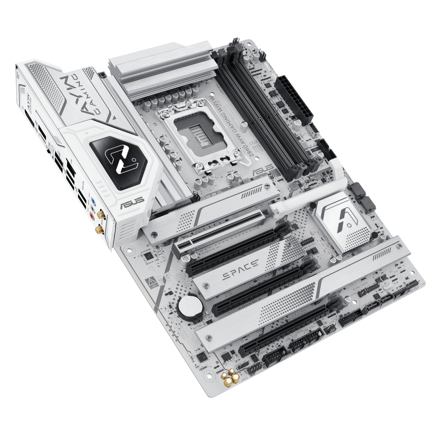 ASUS Z890 AYW Gaming WiFi W ATX Z890 Motherboard, Intel® Core™ Ultra Series 2 Ready, Advanced AI PC-Ready, 16+1+2+1 Stages, DDR5, PCIe® 5.0, Thunderbolt™ 4, USB Type-C®, 4 x M.2, Wi-Fi 7, 2.5Gb LAN