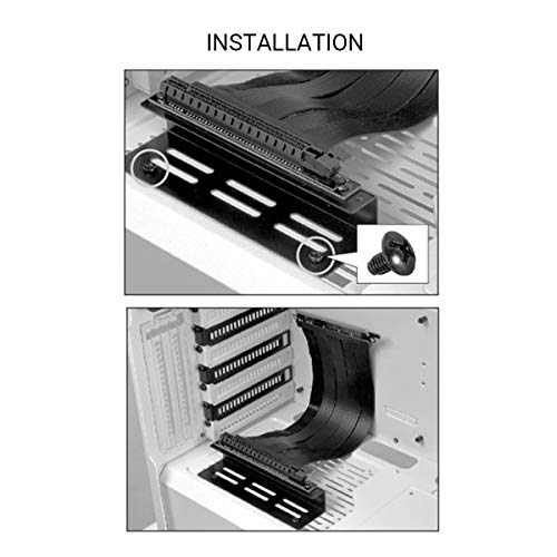 MAINGEAR Vertical Graphics Card Mount w/Riser Cable, PCI-E 4.0 X16 High Speed Flexible Extender EMI Shield GPU 90 Degree Riser Adapter (200mm)