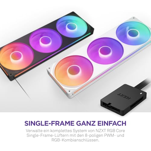 NZXT Control Hub - Digital RGB Lighting and PWM Fan Speed Controller - Control Up to 5 x PWM Fans or 4 x NZXT Single-Frame Fans - Powered by NZXT CAM Software