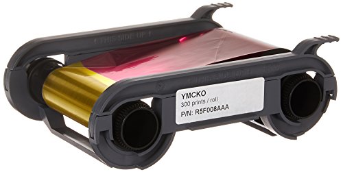 Evolis Consumables, YMCKO Color Ribbon, Primacy Compatible, 300 Prints 1 Roll R5F008AAA