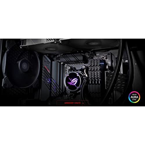 ASUS ROG Strix LC II 240 All-in-one AIO Liquid CPU Cooler 240mm Radiator, Intel LGA1700, 115x/2066 and AMD AM4/TR4 Support,2x120mm 4-pin PWM Fans