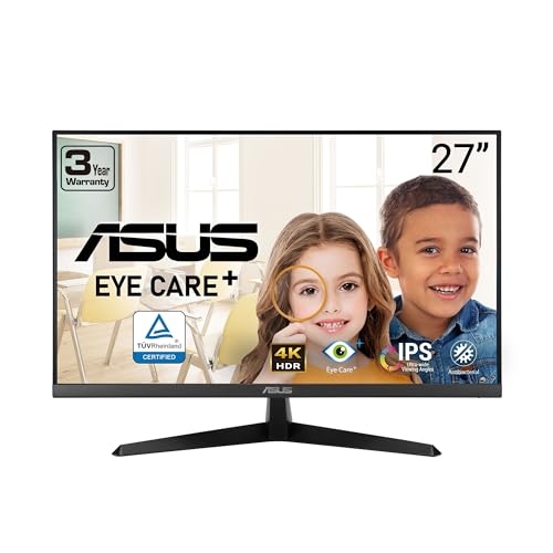 ASUS 24” 1080P Business Monitor (VA24DQFS) - IPS, Frameless, 100Hz, 1ms, Adaptive-Sync, HDMI, DisplayPort, VGA, for Working and Gaming, Ergonomic Design, Blue Light Filter, Flicker Free, 3 yr warranty