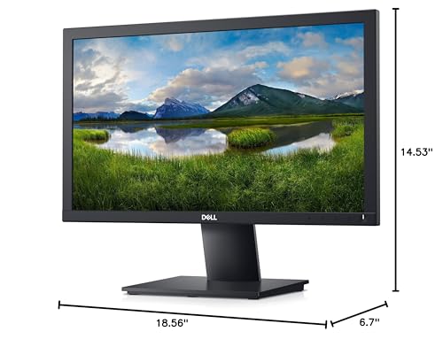 Dell 20 E2020H 19.5-inch 60Hz Small Thin Monitor for Laptop, Computer & Desktop, HD+ 1600 x 900p, Anti Glare, LED Display, VGA/Displayport Connectivity - Black