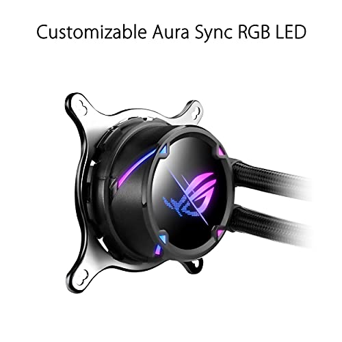 ASUS ROG Strix LC II 240 All-in-one AIO Liquid CPU Cooler 240mm Radiator, Intel LGA1700, 115x/2066 and AMD AM4/TR4 Support,2x120mm 4-pin PWM Fans