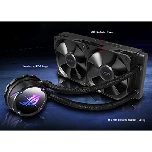 ASUS ROG Strix LC II 240 All-in-one AIO Liquid CPU Cooler 240mm Radiator, Intel LGA1700, 115x/2066 and AMD AM4/TR4 Support,2x120mm 4-pin PWM Fans