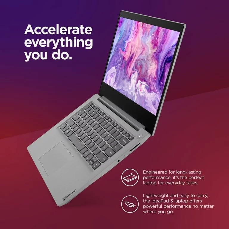 Lenovo 2023 IdeaPad 3i Business and Student Essential 14'' FHD Laptop, 12GB RAM, 512GB PCIe, Intel 11th Gen Core i3 Processor (Up to 4.10 GHz), HDMI, Win11S, Gray, Z&O Accessories