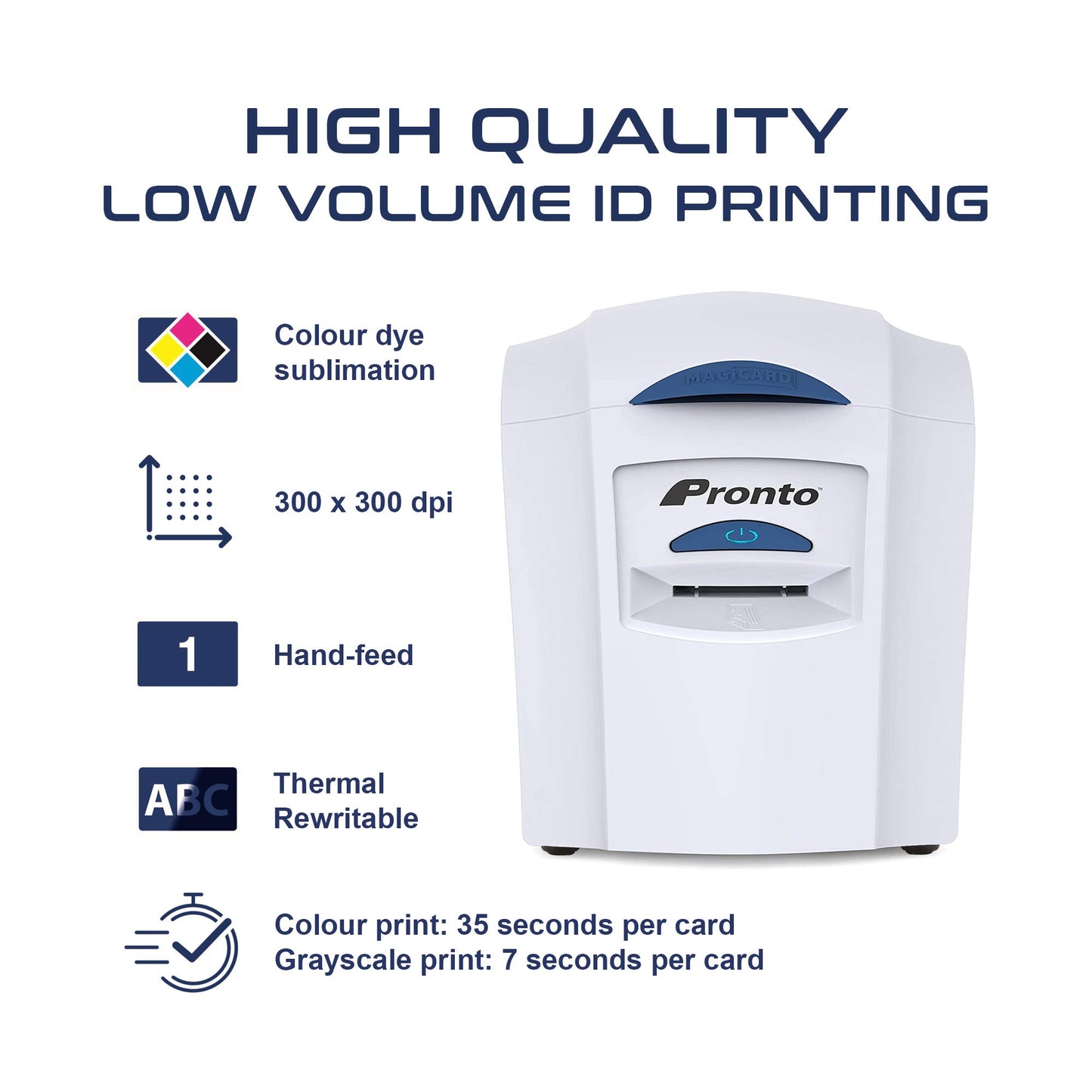 Pronto Printer Single Sided, Hand-Fed Color Card Printer