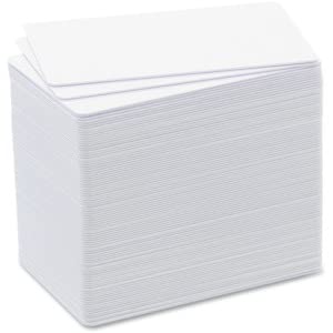 White Blank PVC Cards 0.76mm 30 mil for ID Badges, (200 Pack) Compatible with Badgy Printers