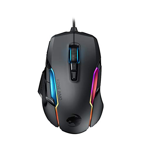 ROCCAT Kone Pro PC Gaming Mouse, Lightweight Ergonomic Design, Titan Switch Optical, AIMO RGB Lighting, Superlight Wired Computer Mouse