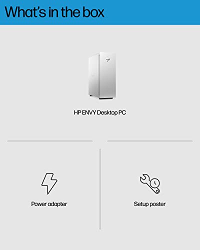 HP Envy Desktop PC, NVIDIA GeForce RTX 3070 Ti, 12th Gen Intel Core i7-12700, 16 GB SDRAM, 1 TB SSD, Windows 11 Home, Wi-Fi 6 & Bluetooth, 10 USB Ports, Pre-Built PC Tower (TE02-0030, 2022)