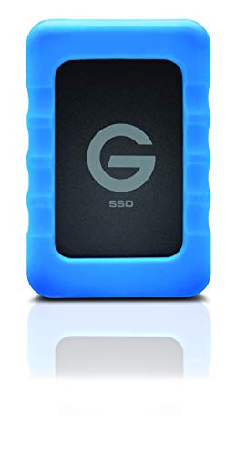 G-Technology G-Drive ev RaW SSD Portable External Storage with Removable Protective Rubber Bumper