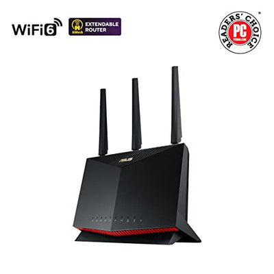 ASUS AX5700 WiFi 6 Gaming Router (RT-AX86U) - Dual Band Gigabit Wireless Internet Router, NVIDIA GeForce Now, 2.5G Port, Gaming & Streaming, AiMesh Compatible, Included Lifetime Internet Security