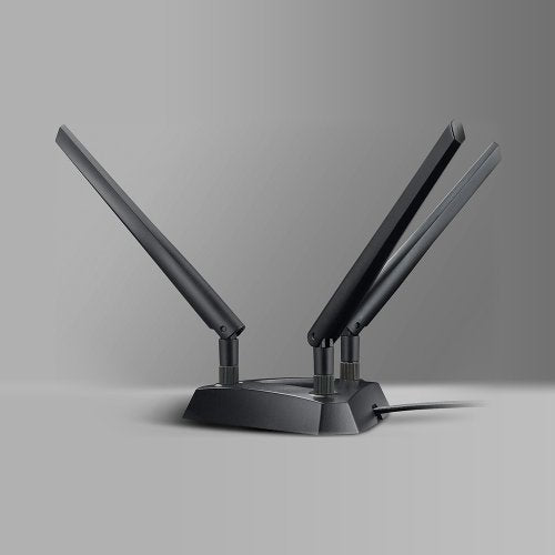 ASUS PCE-AC68 Dual-Band 3x3 AC1900 WiFi PCIe adapter with Heat Sink and External magnetic antenna base allows flexible antenna placement to maximize coverage