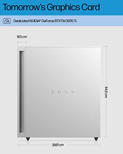 HP Envy Desktop PC, NVIDIA GeForce RTX 3070 Ti, 12th Gen Intel Core i7-12700, 16 GB SDRAM, 1 TB SSD, Windows 11 Home, Wi-Fi 6 & Bluetooth, 10 USB Ports, Pre-Built PC Tower (TE02-0030, 2022)