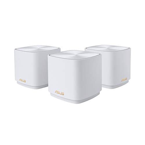 ASUS ZenWiFi AX Mini (XD5) Dual-Band Whole Home Mesh WiFi System (3 Pack), WiFi 6, 802.11ax, up to 5000 sq ft & 5+ Rooms