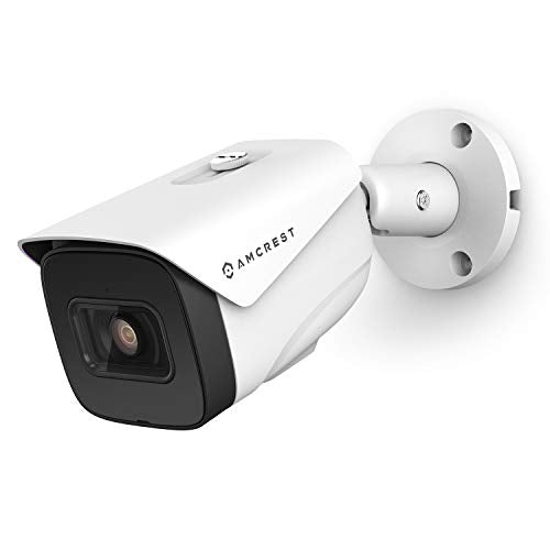 Amcrest 4K POE AI Camera 30fps UltraHD 8MP Outdoor Bullet PoE IP Camera, 98.4ftNight Vision, 2.8mm Wide Angle Lens, 108° Viewing Angle, IP67 Weatherproof, 4K (3840x2160) @30fps, White (IP8M-2696EW-AI)