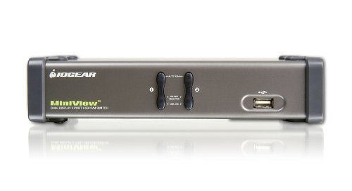 IOGear Dual View KVM Switch with Audio and Cables GCS1744