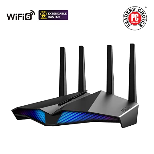 ASUS ROG Strix AX5400 WiFi 6 Gaming Router (GS-AX5400) - Dedicated Gaming Port, VPN Fusion, Lifetime Free Internet Security, Instant Guard, AiMesh, Adaptive QoS, Port Forwarding, Aura RGB