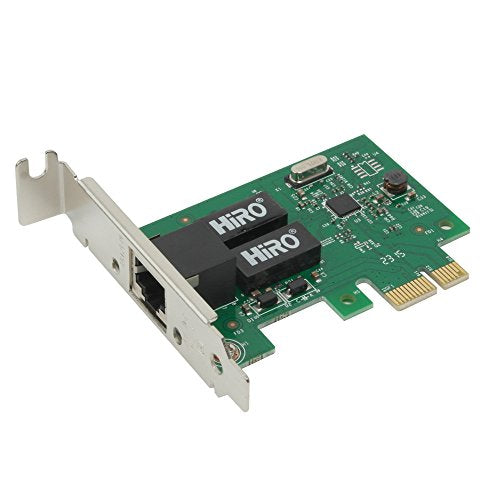 HiRO H50304 10/100/1000 Internal Low Profile PCI Express PCI-E x1 Gigabit Ethernet Card Driverless Installation Plug/Play Built in Driver Windows 10 8.1 8 32-bit 64-bit 7 Vista XP Server2012 2008 2003
