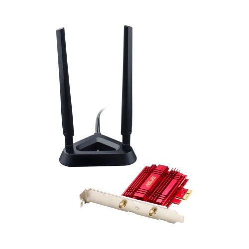 ASUS PCE-AC56 Dual-Band 2x2 AC1300 WiFi PCIe Adapter with Heat Sink, Detachable Antennas and Antenna Base