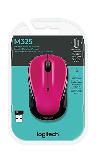 Logitech Mouse - Wireless - Red