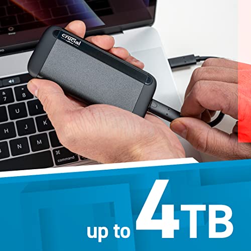 Crucial Portable SSD,USB 3.2 – External Solid State Drive, USB-C, USB-A – CT1000X8SSD9