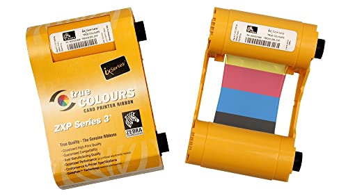 Zebra 800033-348 YMCKOK High-Capacity Color Ribbon for ZXP Series 3 Card Printers (Replaces 800033-848) - 230 Prints