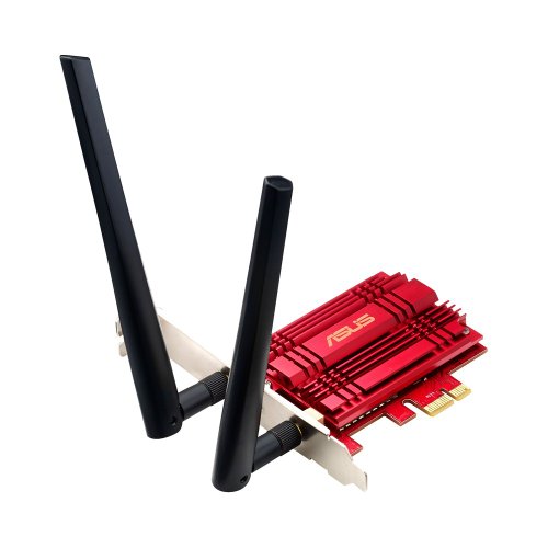 ASUS PCE-AC56 Dual-Band 2x2 AC1300 WiFi PCIe Adapter with Heat Sink, Detachable Antennas and Antenna Base