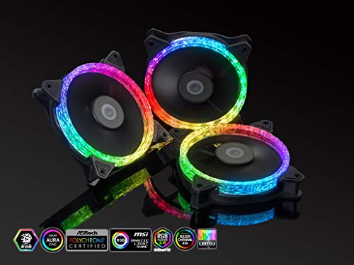 Bitspower Touchaqua Notos Xtal, Digital RGB, 120 Fan, 3-Pack