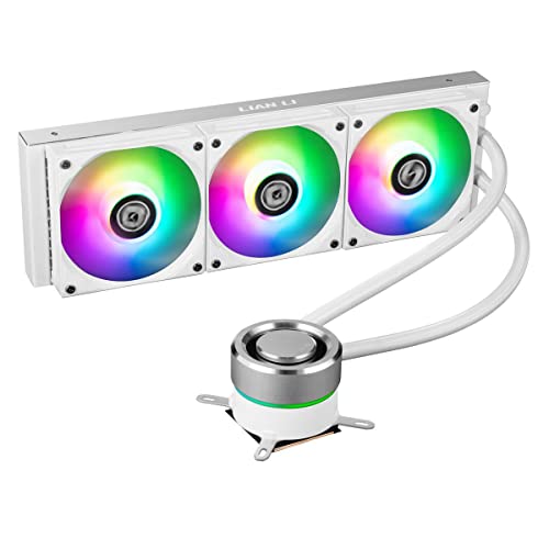 Lian-Li Galahad 360mm All-in-One ARGB LED CPU Liquid Cooler, White