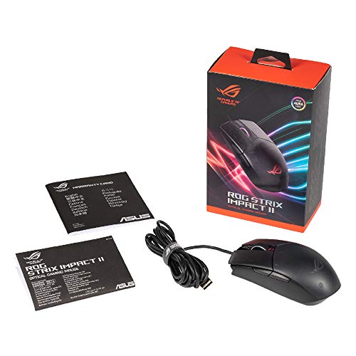 ASUS ROG Strix Impact II Gundam Edition Gaming Mouse (Limited Edition, Push-Fit Hot Swappable Switches, Aura Sync RGB Lighting, 79g Lightweight Design, Ergonomic, Soft-Rubber Cable)