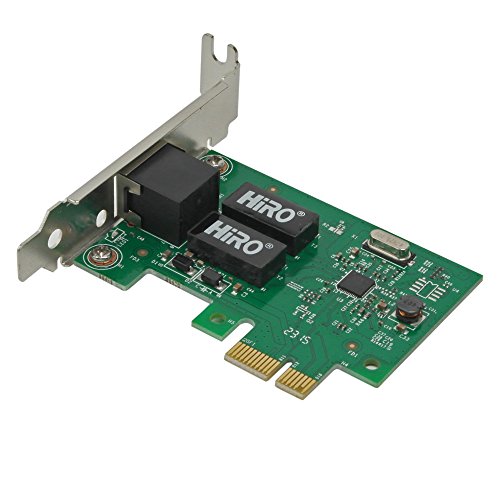 HiRO H50304 10/100/1000 Internal Low Profile PCI Express PCI-E x1 Gigabit Ethernet Card Driverless Installation Plug/Play Built in Driver Windows 10 8.1 8 32-bit 64-bit 7 Vista XP Server2012 2008 2003