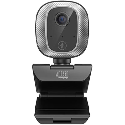 Adesso CyberTrack M1 1080P HD H.264 Fixed Focus USB Webcam with 305° Motion Tracking, Built-in Microphone, and Tripod Mount