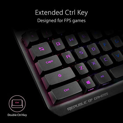 ASUS ROG Strix Scope RX Gaming Keyboard | ROG RX Optical Mechanical Blue Switches, Programmable Macro, Aura Sync RGB Lighting