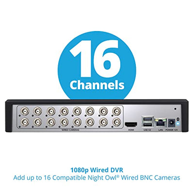 DVR-BTD2 Night Owl 16 Channel Wired 1080p HD Bluetooth Home Security DVR