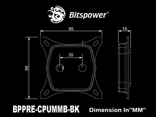 Bitspower Premium Summit M CPU Water Block, Mystic Black Metal Edition