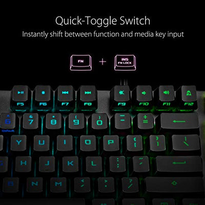 ASUS ROG Strix Scope RX Gaming Keyboard | ROG RX Optical Mechanical Blue Switches, Programmable Macro, Aura Sync RGB Lighting