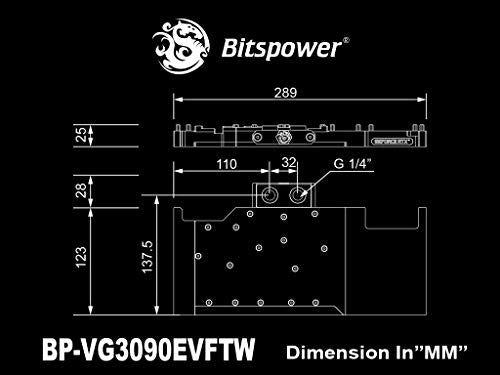 Bitspower Classic GPU Water Block with GPU Backplate, RTX 3080/3090 FTW3