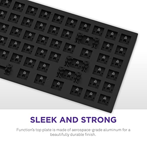 NZXT Function Mini TKL Mechanical Keyboard PC Gaming - MX Compatible Hot Swappable Key Switches Switch Sockets Linear RGB Aluminum Top Plate