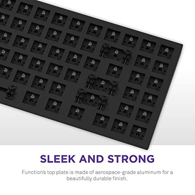 NZXT Function Mini TKL Mechanical Keyboard PC Gaming - MX Compatible Hot Swappable Key Switches Switch Sockets Linear RGB Aluminum Top Plate