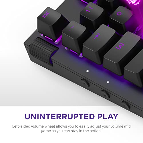 NZXT Function TKL Mechanical Keyboard - PC Gaming MX Compatible Switches Hot Swappable Key Switch Sockets Linear RGB Aluminum Top Plate