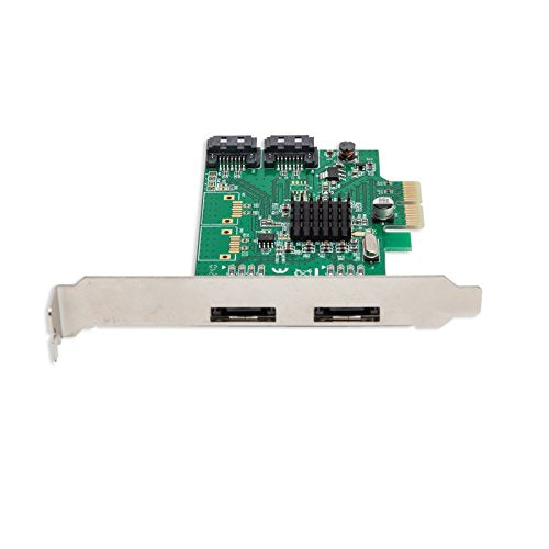 Syba 2 Port SATA III 6Gbps PCIe Card Switch from SATA to eSATA Ports Components