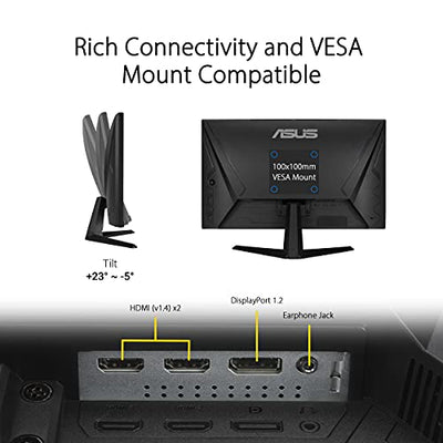 ASUS VG278QR 27” Gaming Monitor 165Hz Full HD (1920 x 1080) 0.5ms G-SYNC Eye Care DisplayPort HDMI DVI